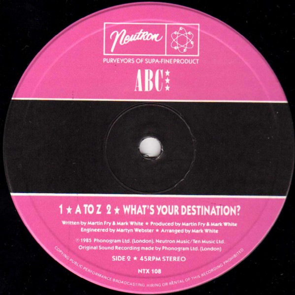 ABC - Be Near Me | Neutron Records (NTX 108) - 4 ABC - Be Near Me | Neutron Records (NTX 108) - 4