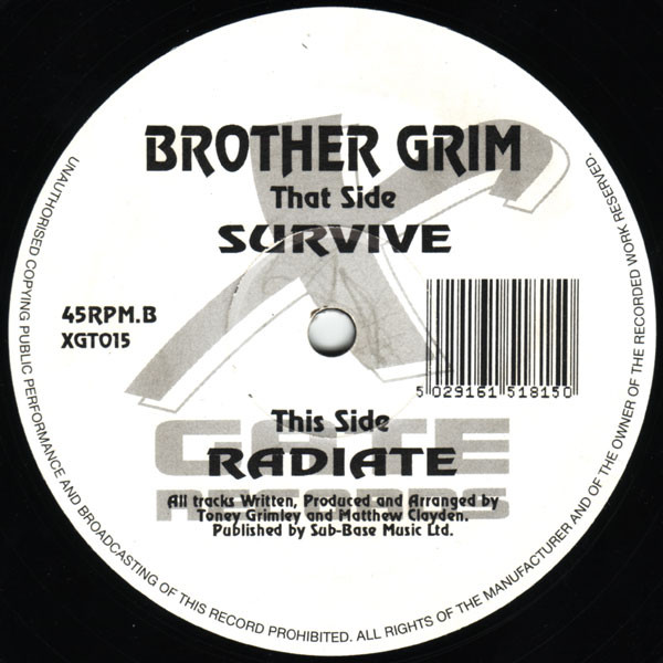 Brother Grim - Survive / Radiate | X-Gate Records (XGT015) - main