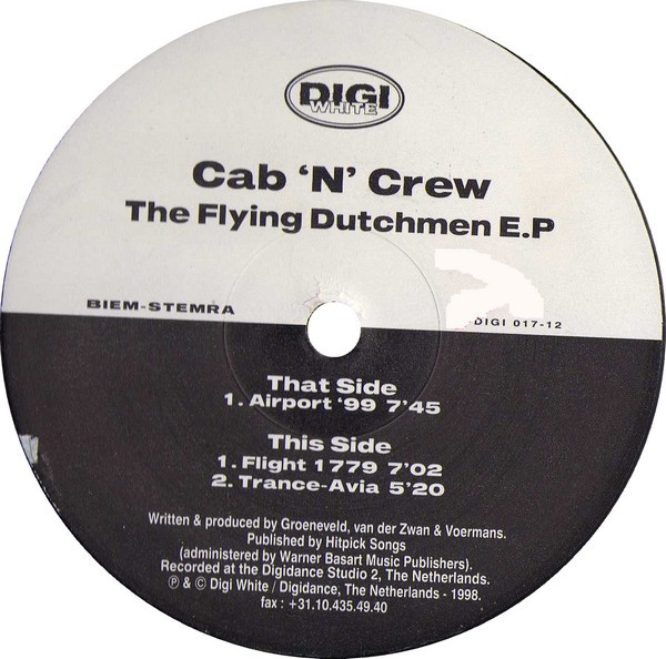 Cab'n'Crew - The Flying Dutchmen E.P | Digi White (DIGI 017-12) - 2