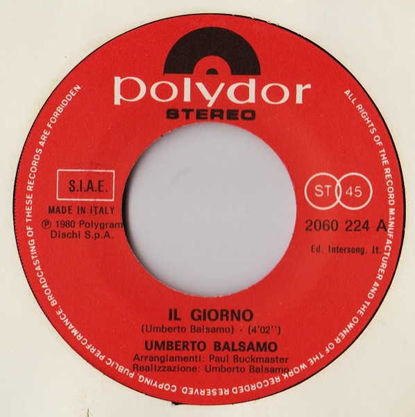 Umberto Balsamo - Il Giorno / Celestina | Polydor (2060 224) - 3