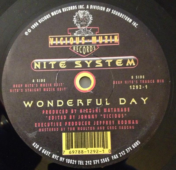 Nite System - Wonderful Day | Vicious Muzik Records (1292-1)