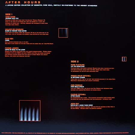 Various - After Hours - Essential Rare Modern Soul Selection | Solid Records Ltd. (BTB 101) - 2 Various - After Hours - Essential Rare Modern Soul Selection | Solid Records Ltd. (BTB 101) - 2
