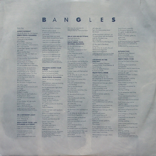 Bangles - Different Light | Columbia (FC 40039) - 4