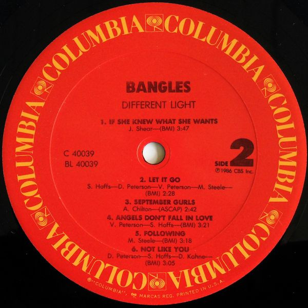 Bangles - Different Light | Columbia (FC 40039) - 6