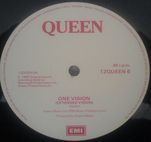 Queen - One Vision (Extended Vision) | EMI (12QUEEN 6) - 3