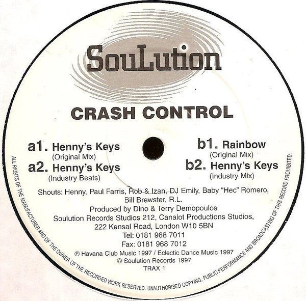 Crash Control - Henny's Keys | SouLution Records (TRAX 1)