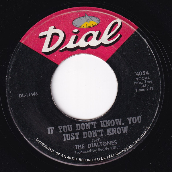 The Dialtones - Don't Let The Sun Shine On Me / If You Don't Know, You Just Don't Know | Dial (4054) - 2