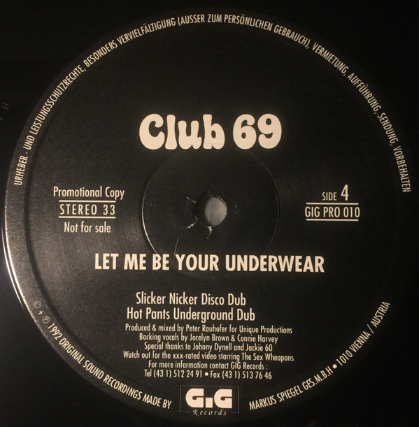 Club 69 - Let Me Be Your Underwear | GiG Records (GIG 666 250) - 4 Club 69 - Let Me Be Your Underwear | GiG Records (GIG 666 250) - 4