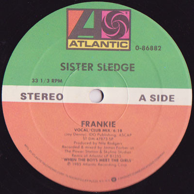 Sister Sledge - Frankie | Atlantic (0-86882)