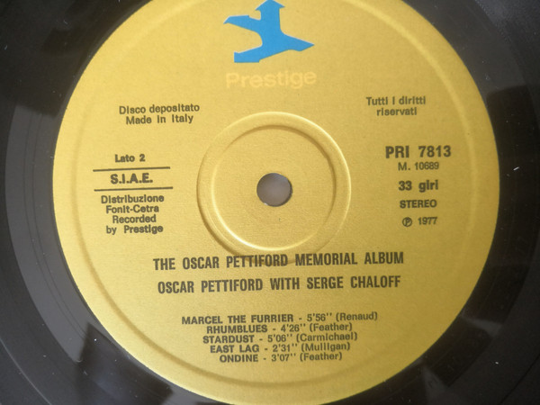 Oscar Pettiford - The Oscar Pettiford Memorial Album | Prestige (PRI 7813) - 3