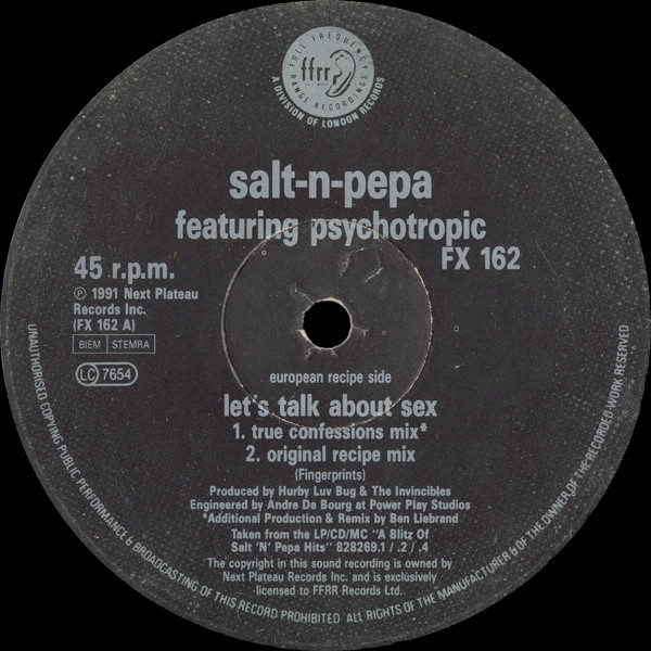 Salt 'N' Pepa - Let's Talk About Sex! | FFRR (FX 162) - 3 Salt 'N' Pepa - Let's Talk About Sex! | FFRR (FX 162) - 3
