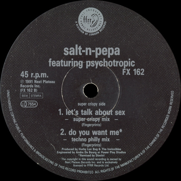 Salt 'N' Pepa - Let's Talk About Sex! | FFRR (FX 162) - 4 Salt 'N' Pepa - Let's Talk About Sex! | FFRR (FX 162) - 4