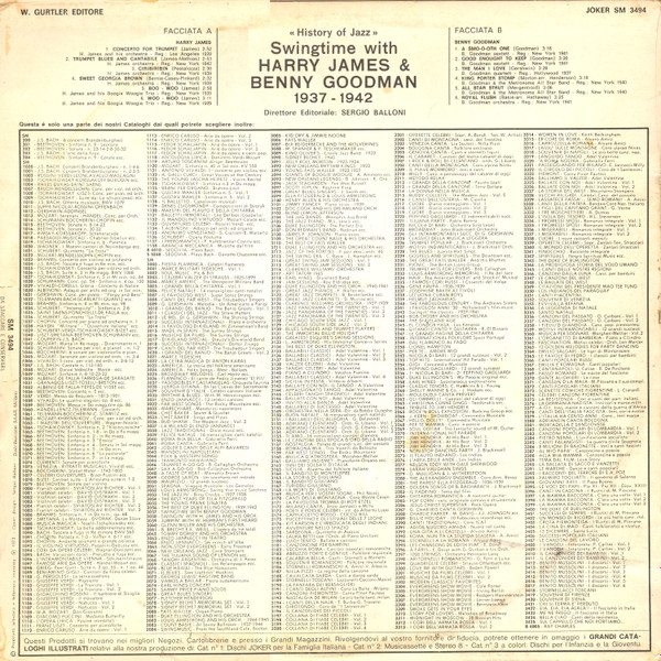 Harry James & Benny Goodman - Swingtime With Harry James & Benny Goodman 1937-1942 | Joker (SM 3494) - 2