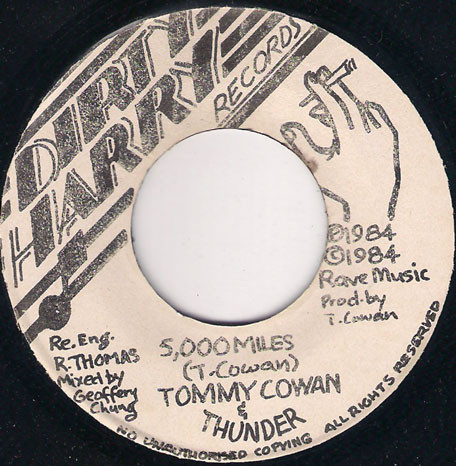 Tommy Cowan & Lightning & Thunder / Jah Holy Sounds - 5,000 Miles / Chant Version | Dirty Harry Records (none)