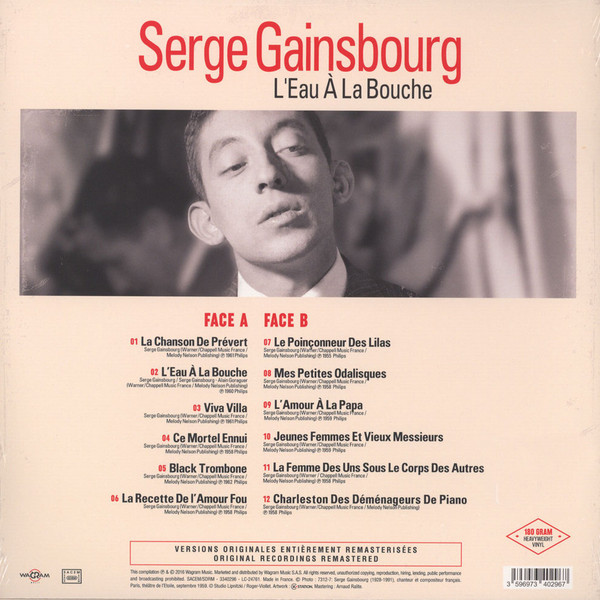 Serge Gainsbourg - L'Eau À La Bouche | Wagram Music (3340296)