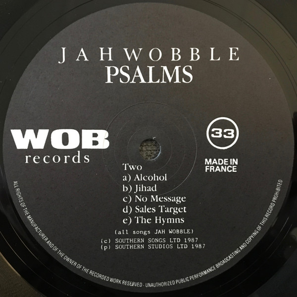 Jah Wobble - Psalms | Wob Records (WOB 7) - 4 Jah Wobble - Psalms | Wob Records (WOB 7) - 4