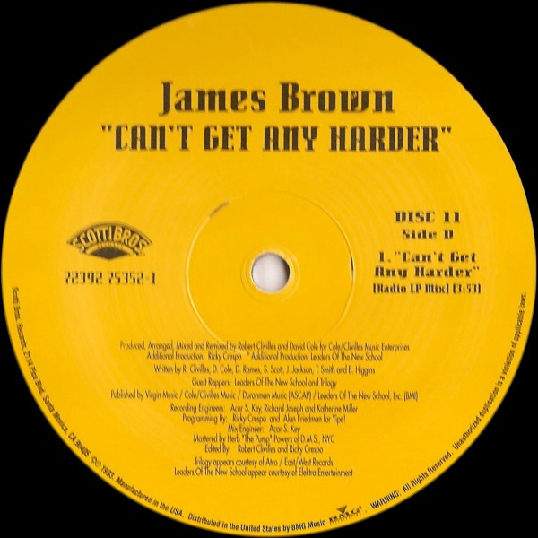 James Brown - Can't Get Any Harder | Scotti Bros. Records (72392 75352-1) - 6