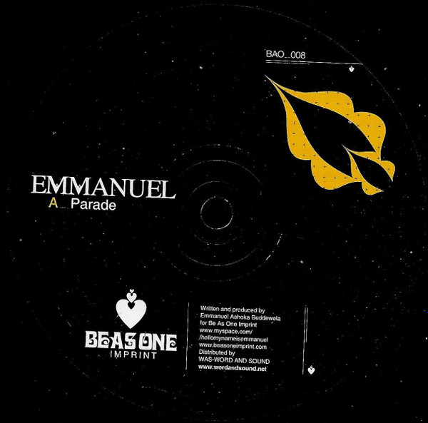 Emmanuel - Parade | Be As One Imprint (BAO 008)