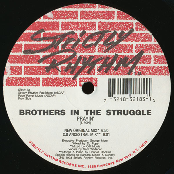 Brothers In The Struggle - Prayin' | Strictly Rhythm (SR12183)