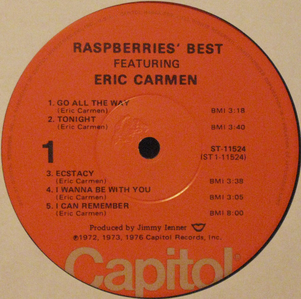 Raspberries - Raspberries' Best - Featuring Eric Carmen | Capitol Records (ST-11524) - 3