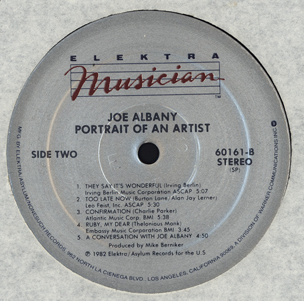 Joe Albany - Portrait Of An Artist | Elektra Musician (60161) - 4 Joe Albany - Portrait Of An Artist | Elektra Musician (60161) - 4
