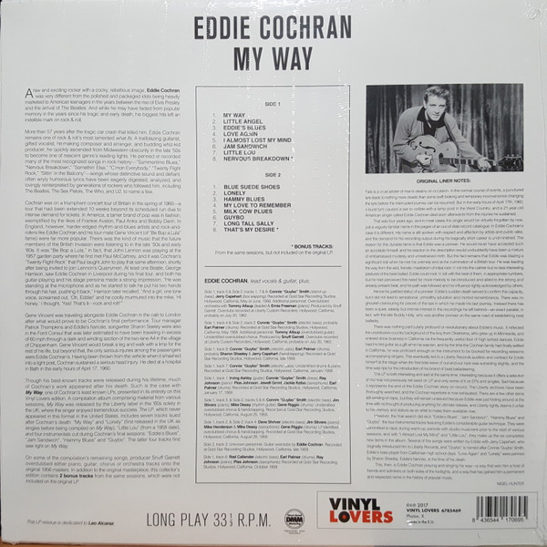 Eddie Cochran - My Way | Vinyl Lovers (6785469) - 2