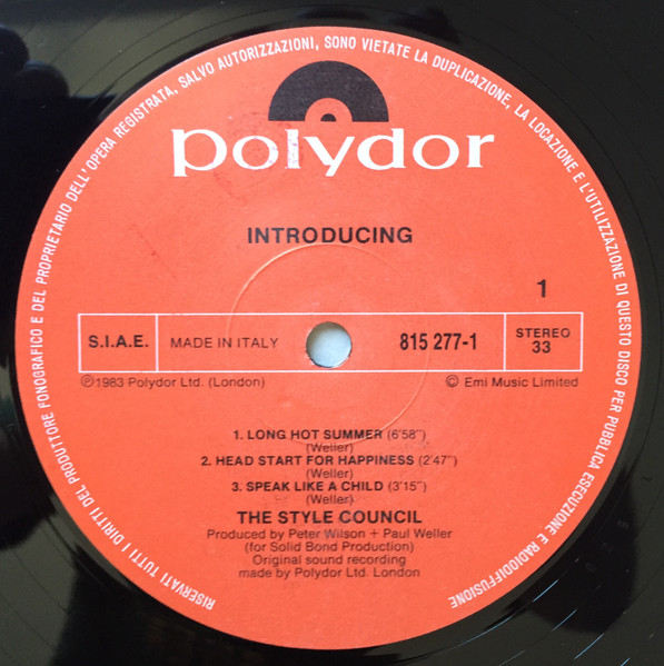 The Style Council - Introducing: The Style Council | Polydor (815 277-1) - 4