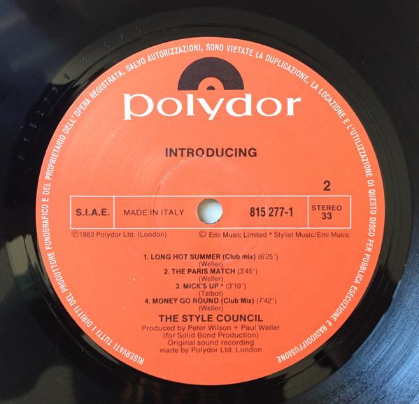 The Style Council - Introducing: The Style Council | Polydor (815 277-1) - 3