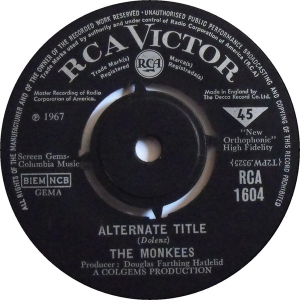The Monkees - Alternate Title | RCA Victor (RCA 1604) The Monkees - Alternate Title | RCA Victor (RCA 1604)