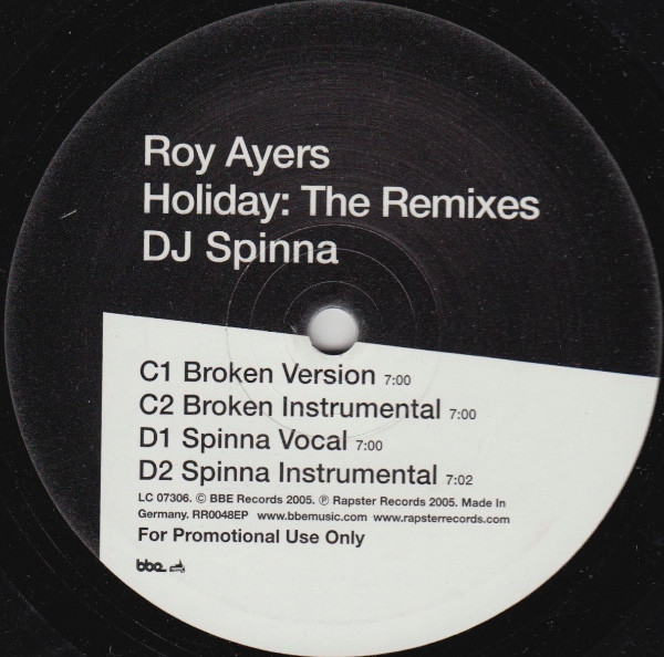 Roy Ayers - Holiday: The Remixes | Rapster Records (RR0048EP) - 3