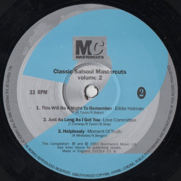 Various - Classic Salsoul Mastercuts Volume 2 | Mastercuts (CUTSLP 13) - 4
