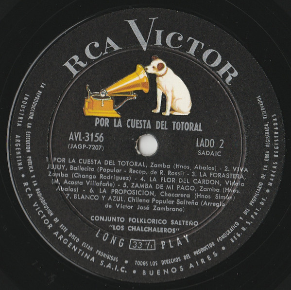 Los Chalchaleros - Por La Cuesta Del Totoral | RCA Victor (AVL-3156) - 3