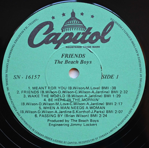The Beach Boys - Friends | Capitol Records (SN-16157) - 3 The Beach Boys - Friends | Capitol Records (SN-16157) - 3