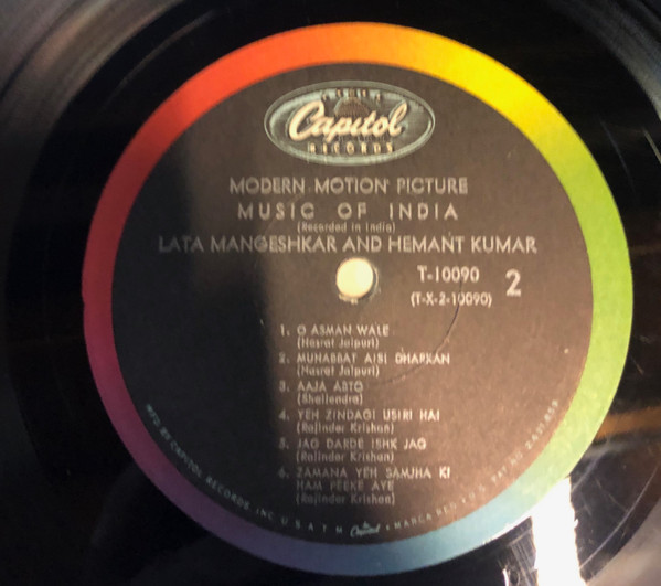 Lata Mangeshkar And Hemant Kumar - Modern Motion Picture Music Of India | Capitol Records (T-10090) - 3