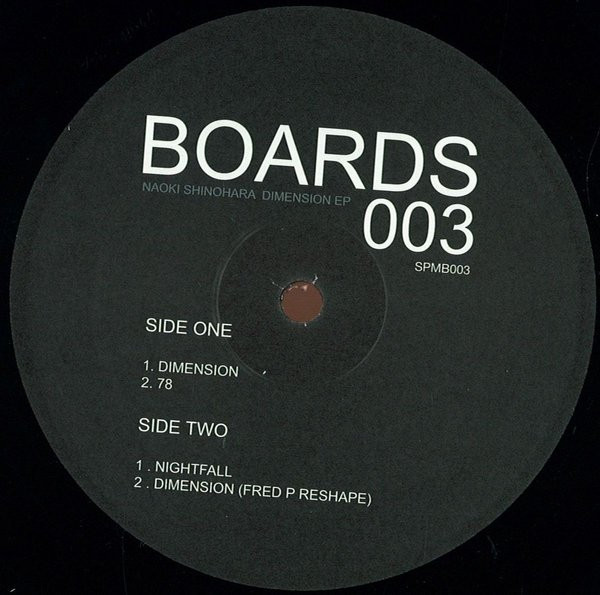 Naoki Shinohara - Dimension EP | Soul People Music (SPMB 003)