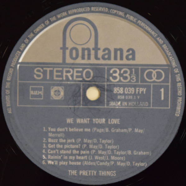 The Pretty Things - We Want Your Love | Fontana (858 039 FPY) - 3 The Pretty Things - We Want Your Love | Fontana (858 039 FPY) - 3