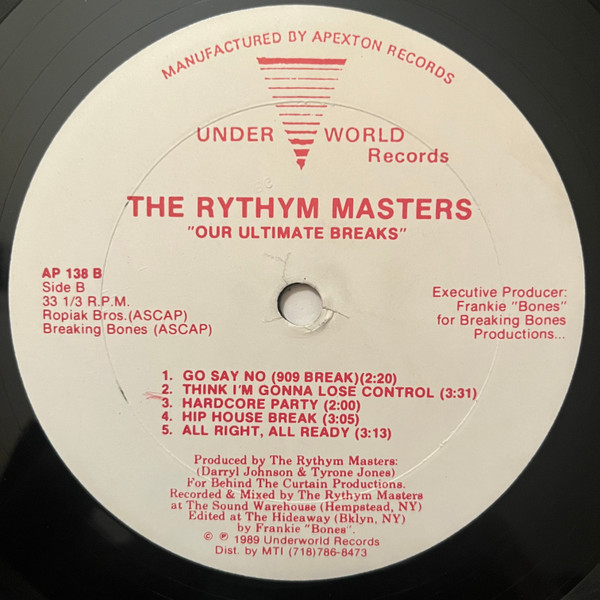 The Rhythm Masters - Our Ultimate Breaks | Underworld Records (AP 138) - 2