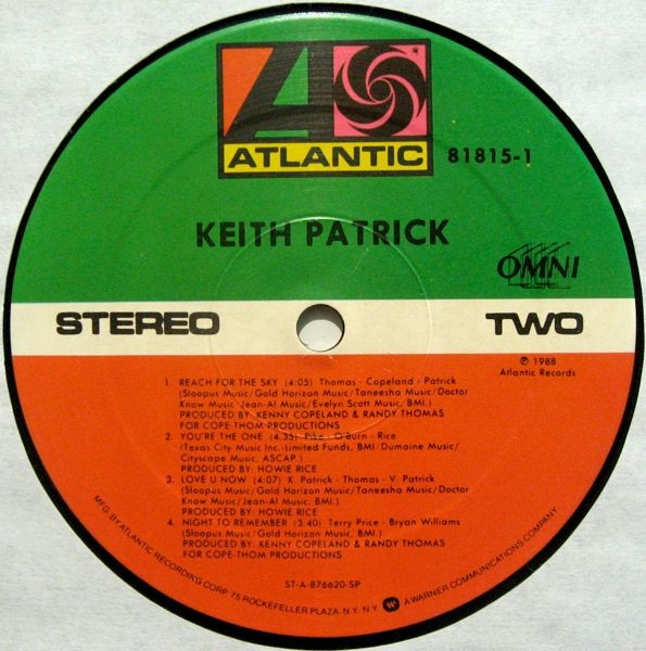 Keith Patrick - Keith Patrick | Atlantic (81815-1) - 4