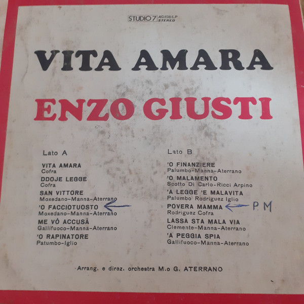 Enzo Giusti - Vita Amara | Studio 7 (AG II38/LP) - 2 Enzo Giusti - Vita Amara | Studio 7 (AG II38/LP) - 2