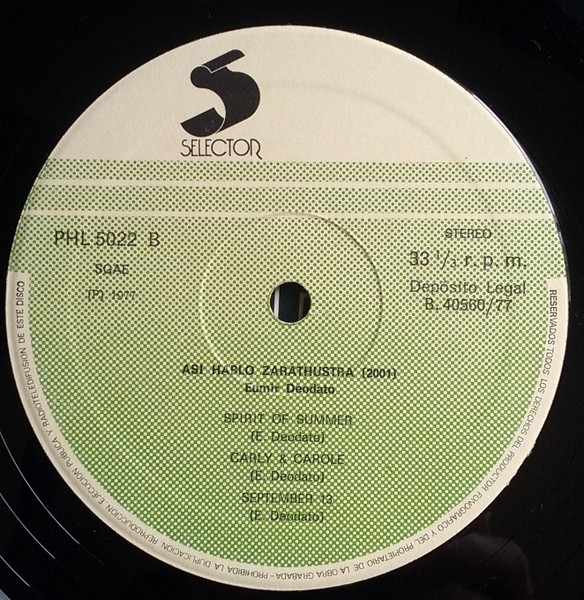 Eumir Deodato - Asi Hablo Zaratustra - 2001 | Selector (PHL-5022) - 4 Eumir Deodato - Asi Hablo Zaratustra - 2001 | Selector (PHL-5022) - 4