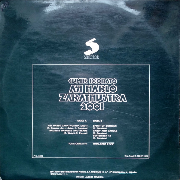 Eumir Deodato - Asi Hablo Zaratustra - 2001 | Selector (PHL-5022) - 2 Eumir Deodato - Asi Hablo Zaratustra - 2001 | Selector (PHL-5022) - 2