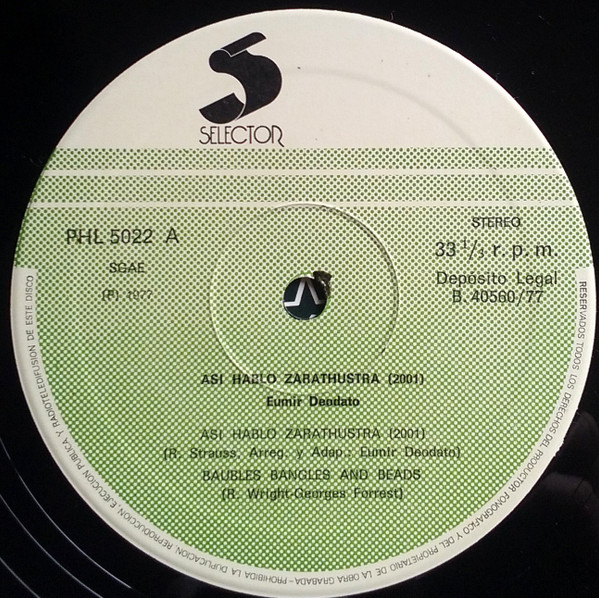 Eumir Deodato - Asi Hablo Zaratustra - 2001 | Selector (PHL-5022) - 3 Eumir Deodato - Asi Hablo Zaratustra - 2001 | Selector (PHL-5022) - 3