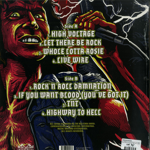The Allstars Band - Tribute To Bon Scott (Limited Edition - Red Translucent Vinyl) [Vinyl] | Metal Bastard Enterprises (MB116) - 2