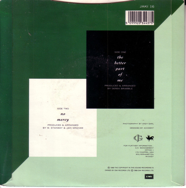 Jaki Graham - The Better Part Of Me | EMI (12JAKI 16) - 2