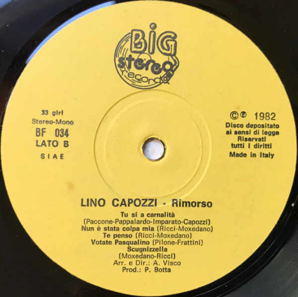 Lino Capozzi - Rimorso | Big Stereo Record (BF 034) - 4