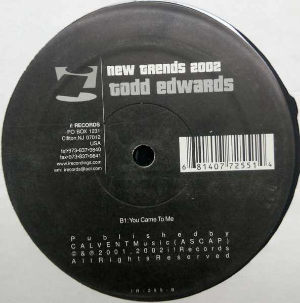 Todd Edwards - New Trends 2002 | i! Records (IR 255) - 3 Todd Edwards - New Trends 2002 | i! Records (IR 255) - 3