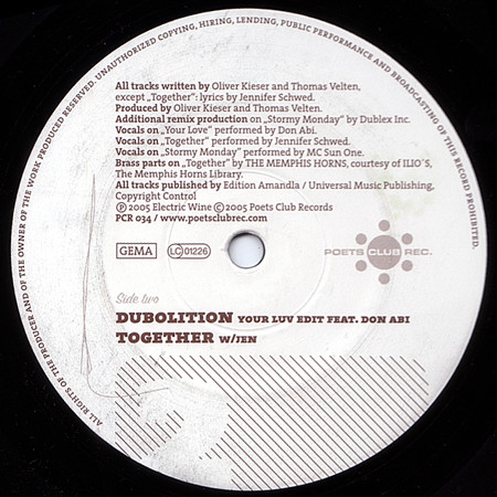 Kieser.Velten - Vital Signs EP | Poets Club Records (PCR 034) - 4 Kieser.Velten - Vital Signs EP | Poets Club Records (PCR 034) - 4
