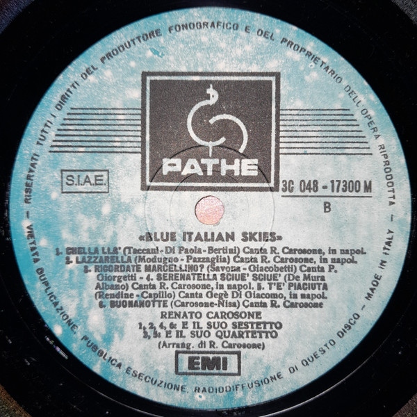 Renato Carosone - Blue Italian Skies | Pathé (3 C 048-17300 M) - 4