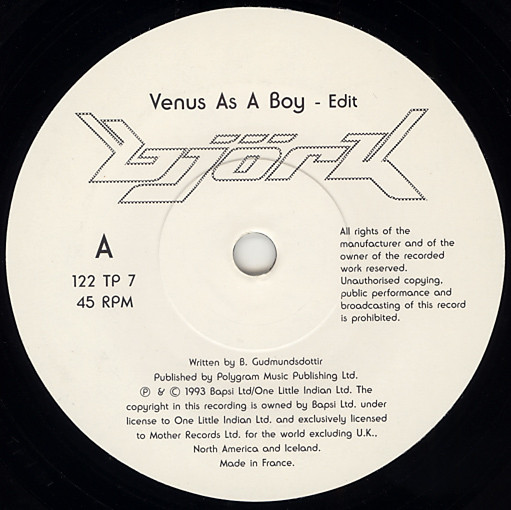 Björk - Venus As A Boy | One Little Indian (122 TP 7) - 4