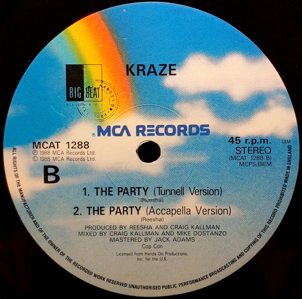 Kraze - The Party | MCA Records (MCAT 1288) - 4 Kraze - The Party | MCA Records (MCAT 1288) - 4